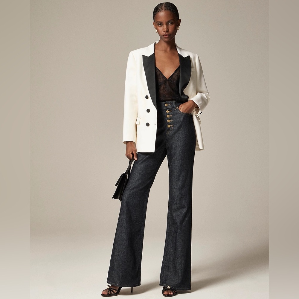 23P J. Crew - High-rise flare jean with button fly
